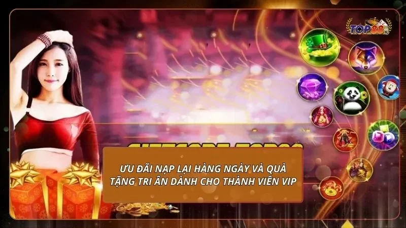 Ưu đãi nạp lại hàng ngày và quà tặng tri ân dành cho thành viên VIP