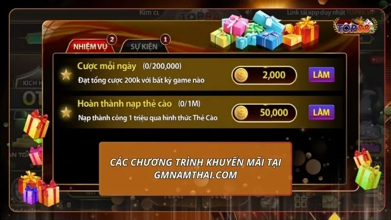 Các chương trình khuyến mãi đẳng cấp tại cổng game top88